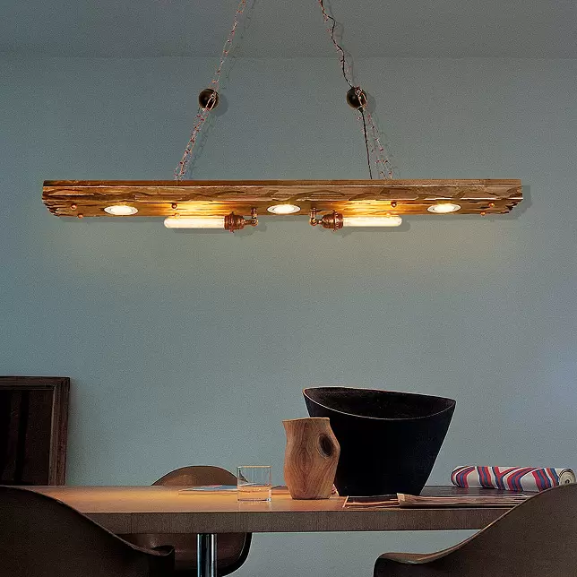 Vintage designové kyvadlové stropní svítidlo, dřevěný trám, závěsné svítidlo do obývacího pokoje, průmyslové svítidlo do obývacího pokoje, 38W 110V