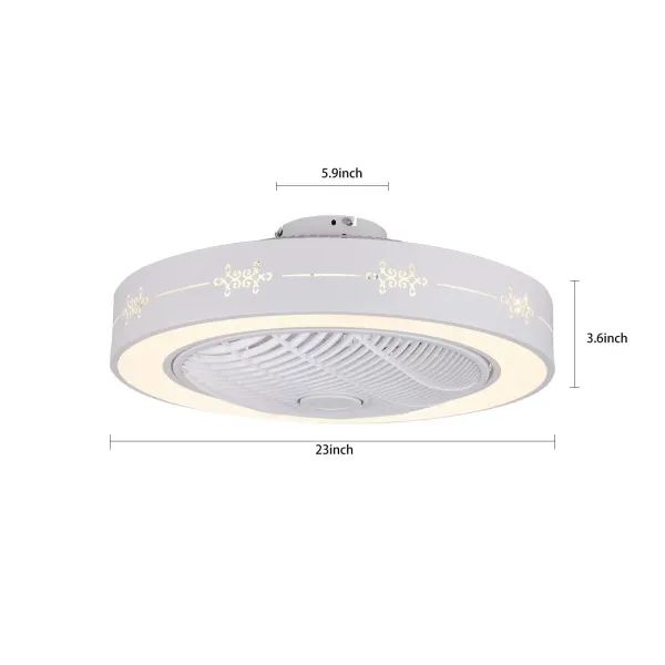 23palcový stropní ventilátor s LED světlem – stropní ventilátor se stmívatelným dálkovým ovládáním a rychlostí vzduchu 23palcový stropní ventilátor s LED světlem – stropní ventilátor se stmívatelným dálkovým ovládáním a rychlostí vzduchu