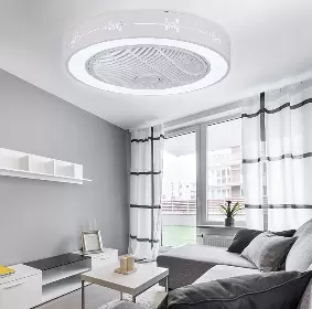 23palcový stropní ventilátor s LED světlem – stropní ventilátor se stmívatelným dálkovým ovládáním a rychlostí vzduchu