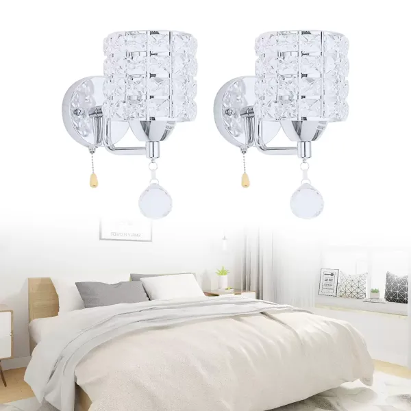 2 balení moderní křišťálové nástěnné svítidlo, LED svítidlo, noční světlo, do chodby, ložnice, postele, obývacího pokoje, schodiště, balkónu