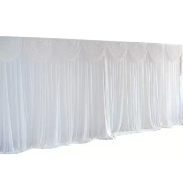 Bílý tylový závěs na okno - 3m x 3m