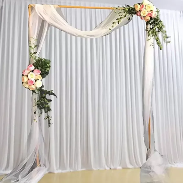 Bílý tylový závěs na okno - 3m x 3m