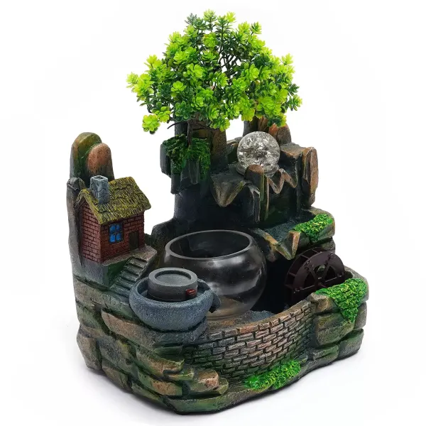 Vnitřní světelná fontána, LED světlo, Vhodné do obývacího pokoje, ložnice, kanceláře, kavárny, Velikost: 30 x 20 x 36 cm