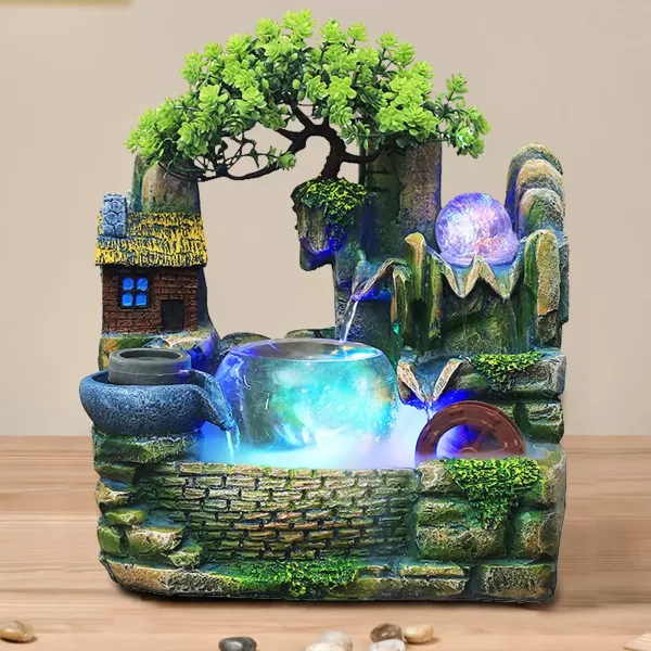 Vnitřní světelná fontána, LED světlo, Vhodné do obývacího pokoje, ložnice, kanceláře, kavárny, Velikost: 30 x 20 x 36 cm Vnitřní světelná fontána, LED světlo, Vhodné do obývacího pokoje, ložnice, kanceláře, kavárny, Velikost: 30 x 20 x 36 cm