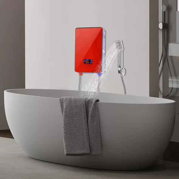 Mini Okamžitý ohřívač vody Koupelna Zásobování vodou Max 55 C 220 V 6,5 KW (červená) Okamžitý elektrický beztankový ohřívač teplé vody do koupelny Kuchyň Hotel Mini Okamžitý ohřívač vody Koupelna Zásobování vodou Max 55 C 220 V 6,5 KW (červená) Okamžitý elektrický beztankový ohřívač teplé vody do koupelny Kuchyň Hotel