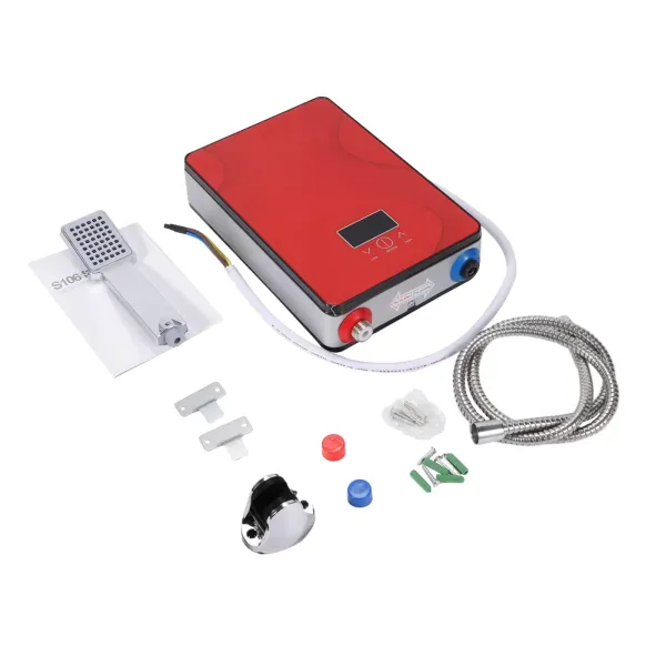 Mini Okamžitý ohřívač vody Koupelna Zásobování vodou Max 55 C 220 V 6,5 KW (červená) Okamžitý elektrický beztankový ohřívač teplé vody do koupelny Kuchyň Hotel