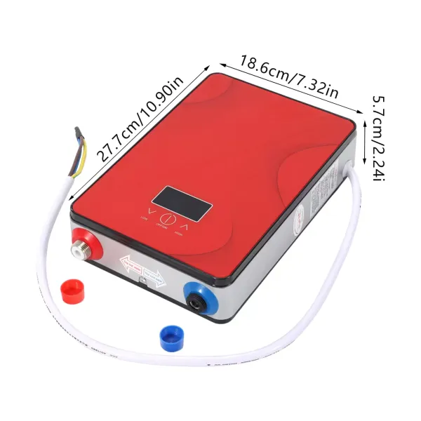 Mini Okamžitý ohřívač vody Koupelna Zásobování vodou Max 55 C 220 V 6,5 KW (červená) Okamžitý elektrický beztankový ohřívač teplé vody do koupelny Kuchyň Hotel