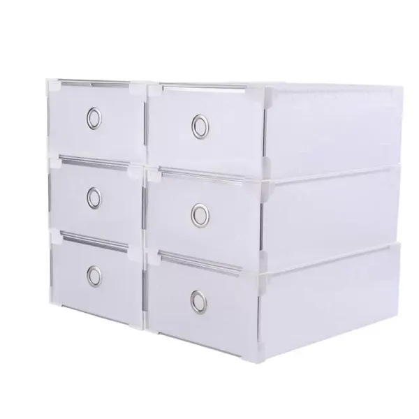 20X plastové úložné boxy na boty Skládací a stohovatelný odolný organizér zásuvek