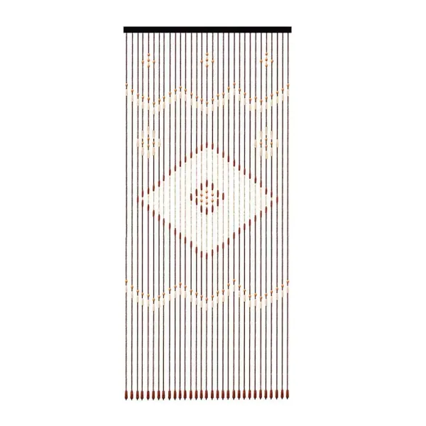 Závěs na dveře 90 x 208 cm 31 řádků Retro dřevěné korálky na verandu, ložnici, obývací pokoj, koupelnu Závěs na dveře 90 x 208 cm 31 řádků Retro dřevěné korálky na verandu, ložnici, obývací pokoj, koupelnu