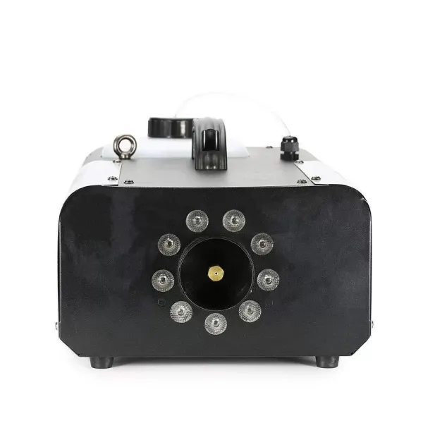 DMX Smoke Machine, 1500 W, 2 L, 9 x 3 W, 3 v 1, RGB LED, osvětlení scény, kouř, s dálkovým ovládáním