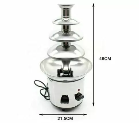 Čokoládová fontána 4 zvířat z nerezové oceli 170 W čokoládové fondue s funkcí udržování teploty Flow