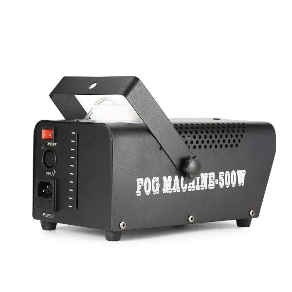 Stroj na kouření, mlhovač s LED světelným efektem, mlhovač 500 W s 1 kabelovým přijímačem a 1 bezdrátovým dálkovým ovládáním