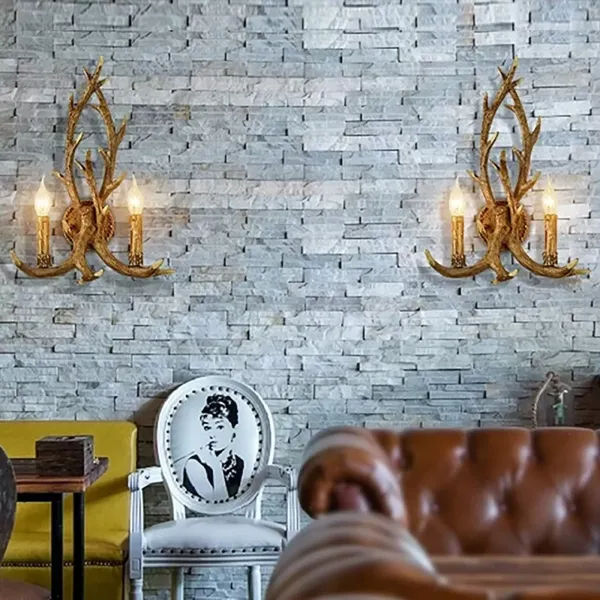 Rustikální nástěnná lampa z parohu Jelení roh 2 světla Kreativní osobnost 38 cm-50 cm 2 žárovky v ceně Nástěnné svítidlo z jelení paroh E14 nástěnné svítidlo Rustikální nástěnná lampa z parohu Jelení roh 2 světla Kreativní osobnost 38 cm-50 cm 2 žárovky v ceně Nástěnné svítidlo z jelení paroh E14 nástěnné svítidlo