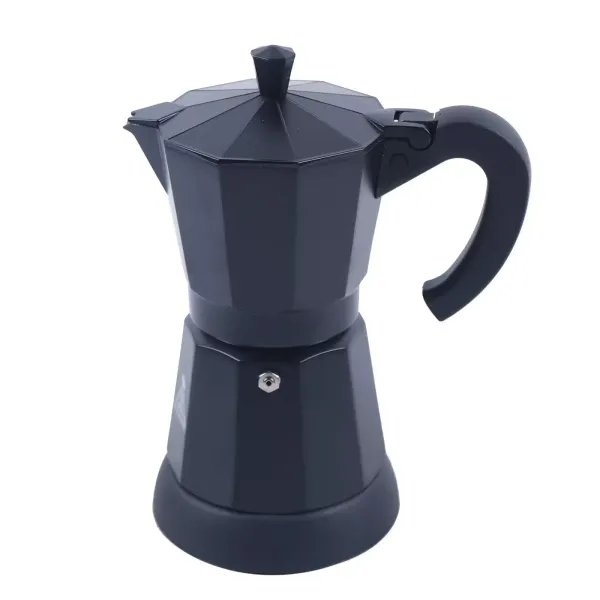 Elektrický espresso kávovar Moka kávovar Černý hliníkový espresso kávovar 6 šálků 300 ml