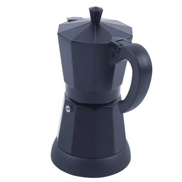 Elektrický espresso kávovar Moka kávovar Černý hliníkový espresso kávovar 6 šálků 300 ml