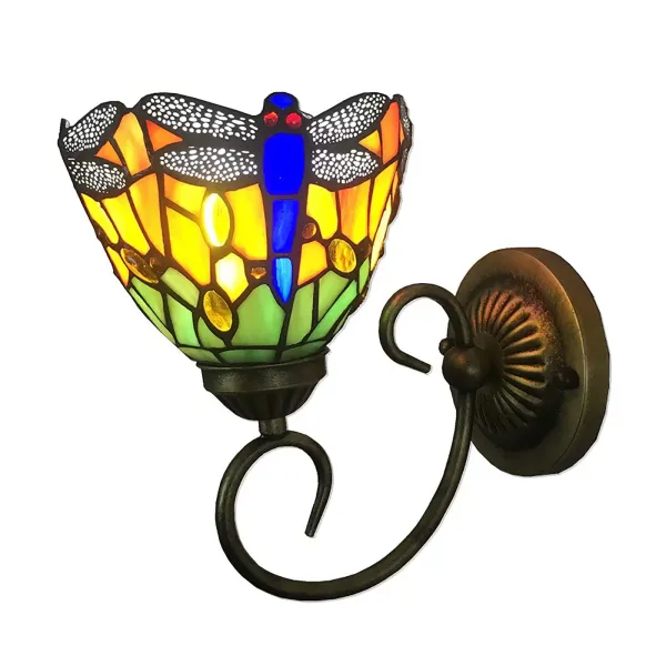 Nástěnné LED svítidlo z barevného skla do předsíně - světlo vážky - přední osvětlení E27 nástěnné svítidlo Gallery Passage Nástěnné LED svítidlo z barevného skla do předsíně - světlo vážky - přední osvětlení E27 nástěnné svítidlo Gallery Passage
