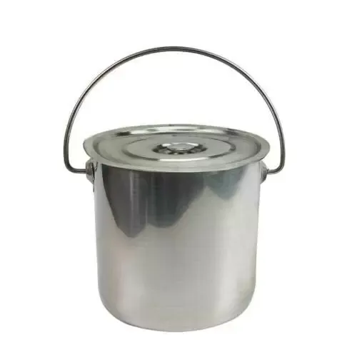 Nerezový kbelík na led s víkem 6/12/20 l na mléko, jídlo a pití