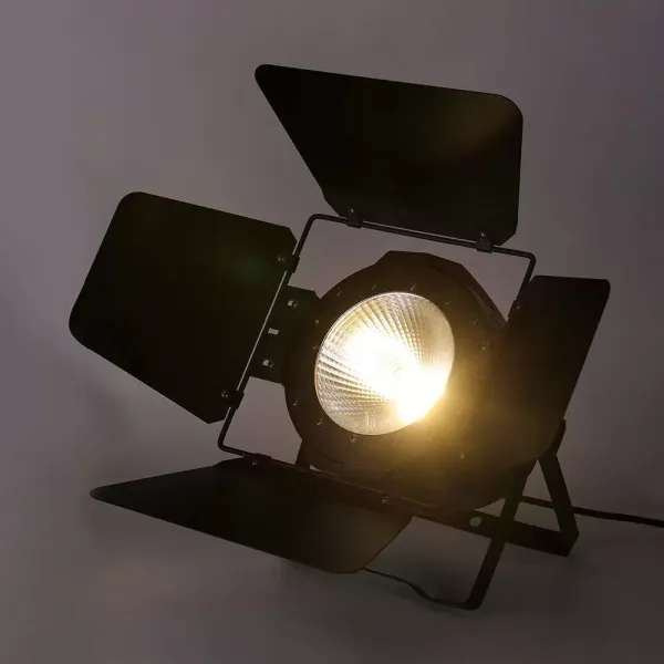 COB LED scénické osvětlení 2v1 DMX 100W Teplé bílé Bodové světlo + panel