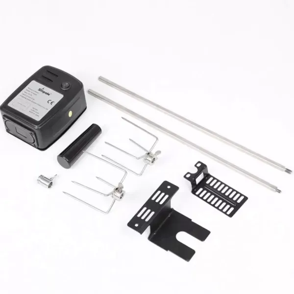 Rotisserie Kit – Nerezová ocel – S motorem – 2 žehlící tyče a 2 vidličky na maso Rotisserie Kit – Nerezová ocel – S motorem – 2 žehlící tyče a 2 vidličky na maso