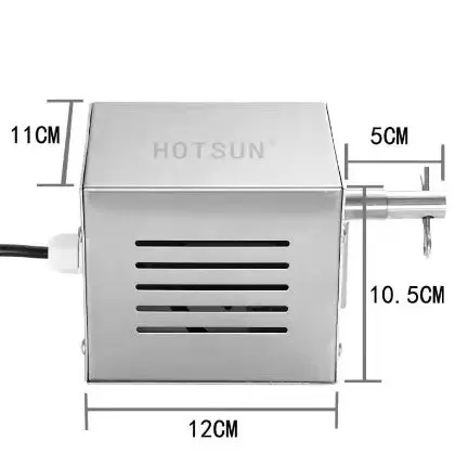 Elektrický motor na grilování z nerezové oceli 25 W - Pro grilování a více než 2,5 ot./min - 60 kg