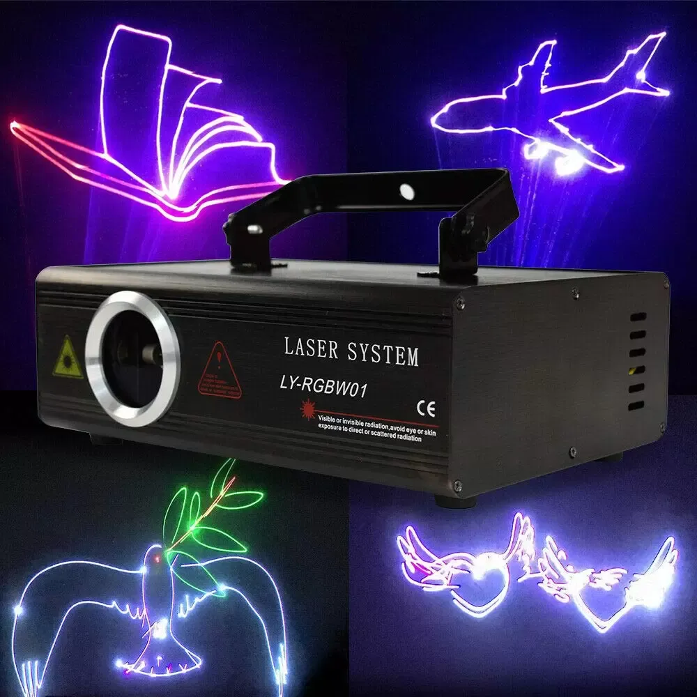 DMX ILDA Animace 500mW 3D RGBW Beam Osvětlení jeviště