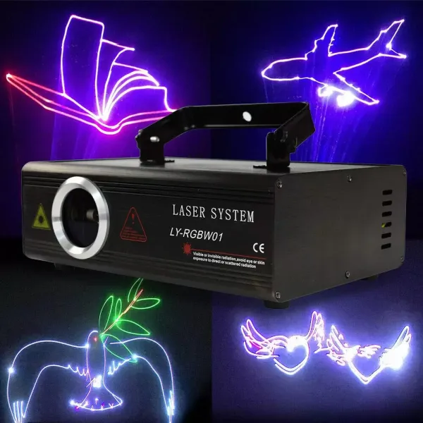 DMX ILDA Animace 500mW 3D RGBW Beam Osvětlení jeviště