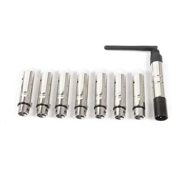 DMX512 Sada 8 vysílačů a 7 přijímačů 2,4G ISM Wireless pro osvětlení jeviště
