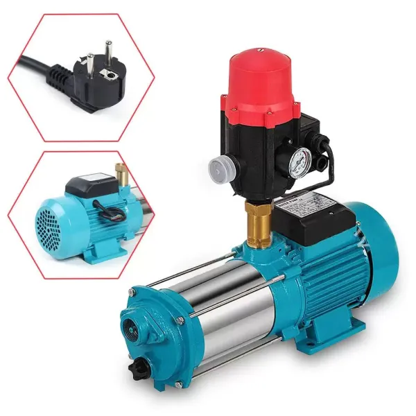 Nerezové odstředivé čerpadlo - 1300 W - 9,8 bar - Proudové čerpadlo - Zahradní čerpadlo s integrovaným tepelným uzávěrem