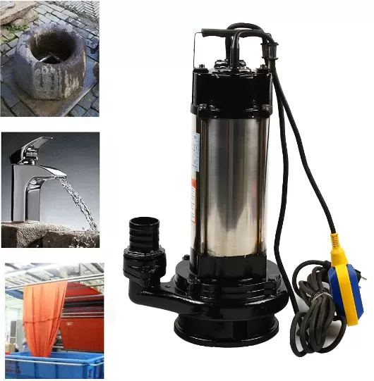 Ponorné kalové čerpadlo - 1500 W - Nerezová ocel - 6 m napájecí kabel s plovákem