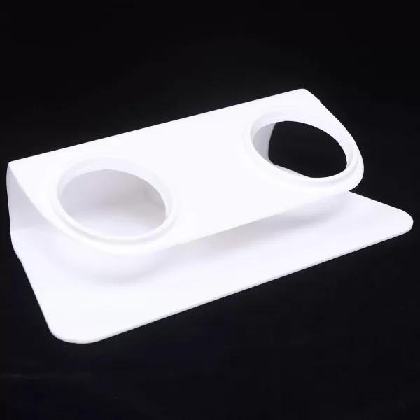 15° sklopná miska pro kočky - Plastová miska potravinářská - Průhledná - Průměr: 13 cm