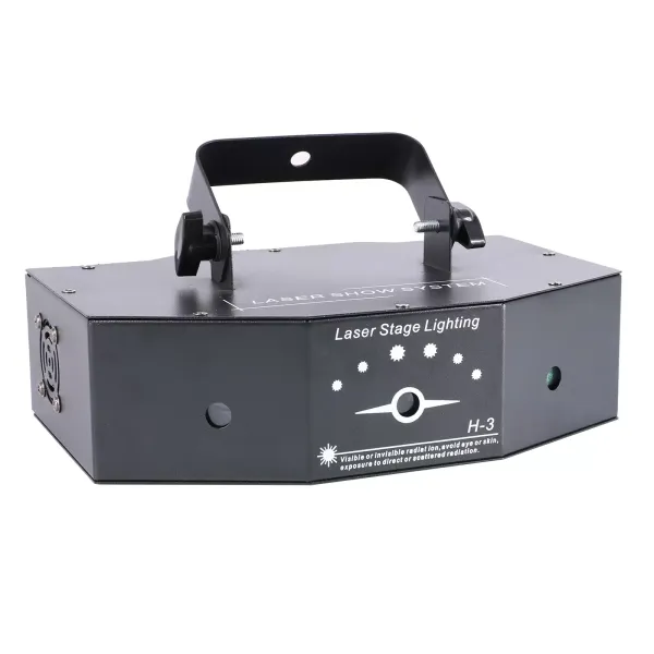 DMX 3 objektiv RGB barevný skenovací paprsek disco lampa 500 MW DJ barové projektorové světlo