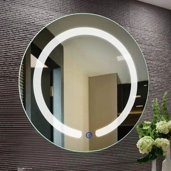 20" kulaté LED koupelnové a kosmetické zrcadlo osvětlené nástěnné zrcadlo s dotykovým senzorem