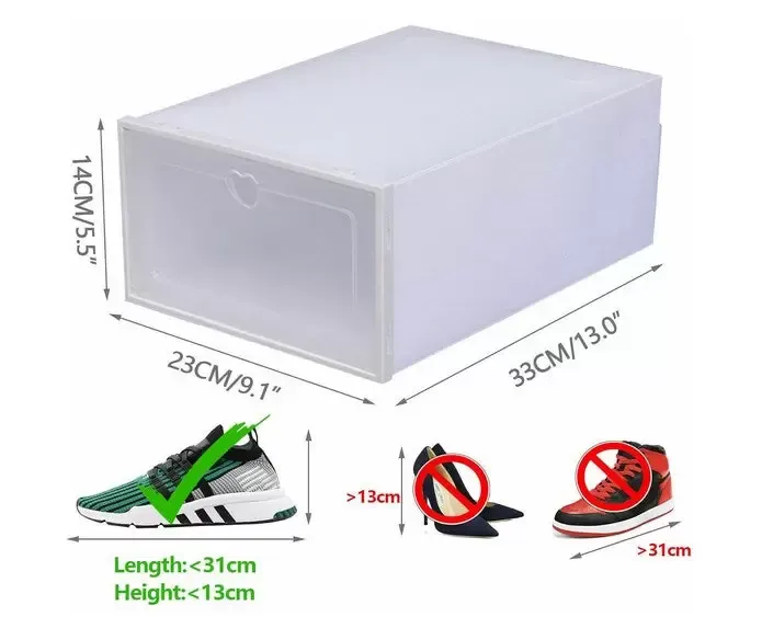 Transparentní botník, sada 20 kusů, skládací a stohovatelné plastové úložiště bot, s víkem (33 * 23 * 14 cm) (zelená) Transparentní botník, sada 20 kusů, skládací a stohovatelné plastové úložiště bot, s víkem (33 * 23 * 14 cm) (zelená)