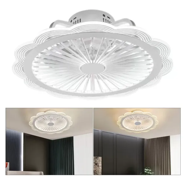 Stropní ventilátor se světlem a dálkovým ovládáním - Moderní květinový design - LED stropní světlo - Stmívatelné Nastavitelná rychlost větru Stropní ventilátor se světlem a dálkovým ovládáním - Moderní květinový design - LED stropní světlo - Stmívatelné Nastavitelná rychlost větru