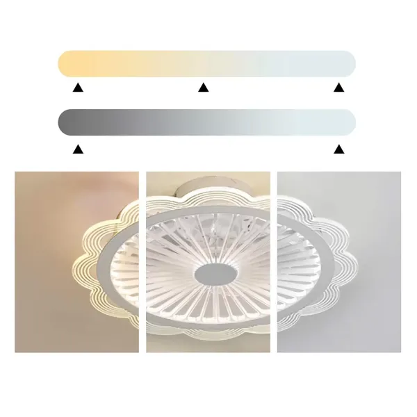 Stropní ventilátor se světlem a dálkovým ovládáním - Moderní květinový design - LED stropní světlo - Stmívatelné Nastavitelná rychlost větru