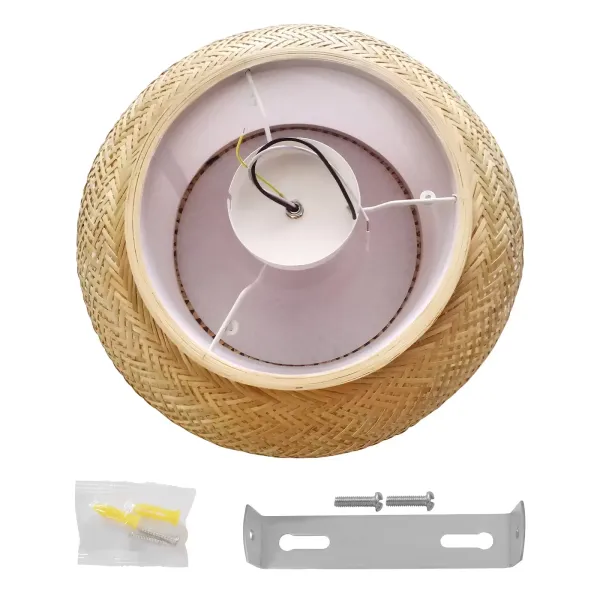 40 cm tkané bambusové stropní svítidlo závěsné svítidlo Přírodní retro stínítko do ložnice 3 x E27 pro lampu do jídelny, lampu do obývacího pokoje bez žárovky 40 cm tkané bambusové stropní svítidlo závěsné svítidlo Přírodní retro stínítko do ložnice 3 x E27 pro lampu do jídelny, lampu do obývacího pokoje bez žárovky
