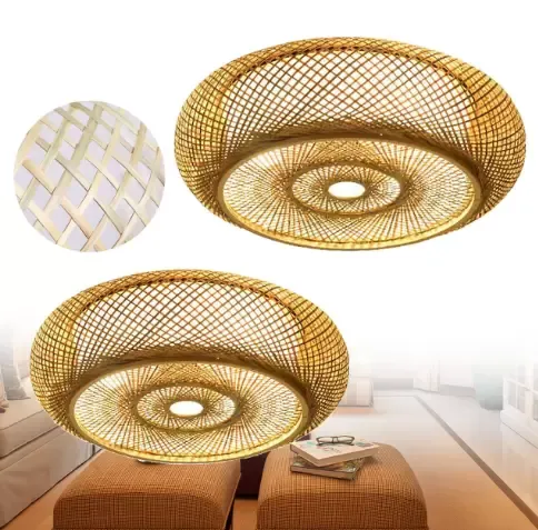 Tkané bambusové stropní svítidlo - Závěsné světlo - Přírodní - Retro - Vintage - Stínidlo do ložnice - 3 x E27 - pro lampu do jídelny Tkané bambusové stropní svítidlo - Závěsné světlo - Přírodní - Retro - Vintage - Stínidlo do ložnice - 3 x E27 - pro lampu do jídelny