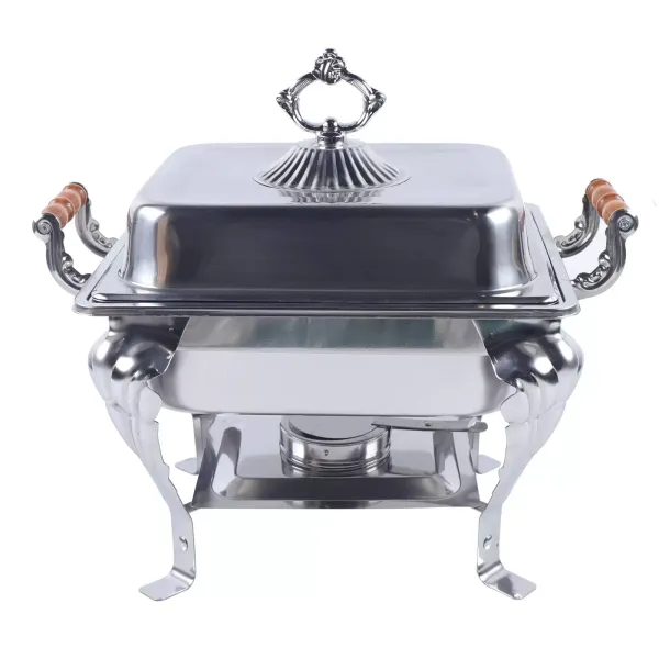 Nerezový ohřívač pro catering, bufety a večírky s nádobou - víko 42 x 29 x 32 cm Nerezový ohřívač pro catering, bufety a večírky s nádobou - víko 42 x 29 x 32 cm