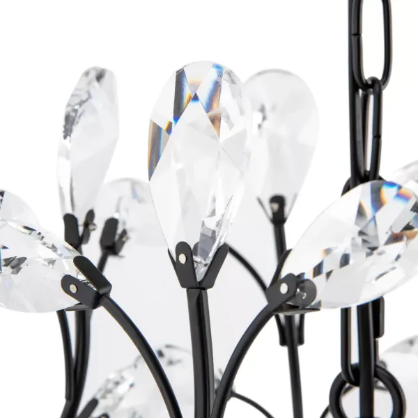 K9 Crystal Lustr Moderní stropní lehké kovové květinové rustikální závěsné svítidlo do obývacího pokoje Ložnice (základ E14)