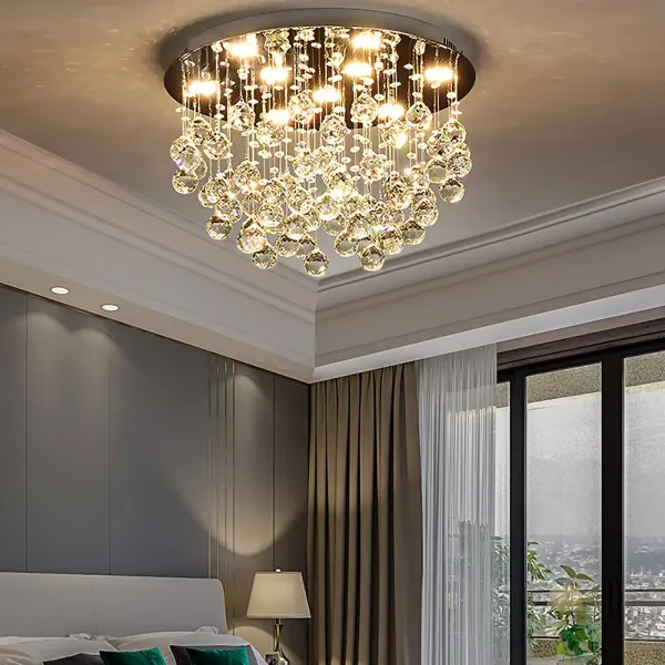 9-světelní moderní lustr K9 Crystal Lustr svítidlo Moderní nástěnná stropní svítidla Dešťový lustr pro ložnici Jídelna Obývací pokoj