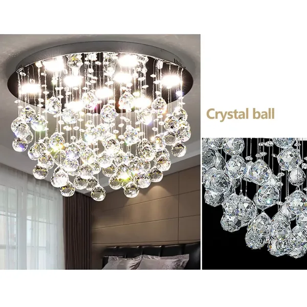 9-světelní moderní lustr K9 Crystal Lustr svítidlo Moderní nástěnná stropní svítidla Dešťový lustr pro ložnici Jídelna Obývací pokoj