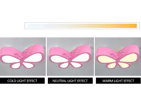 Vyřezávané LED stropní svítidlo Butterfly - Do dětského pokoje - Moderní - Módní karikatura - S dálkovým ovládáním - Růžová / Modrá / Bílá