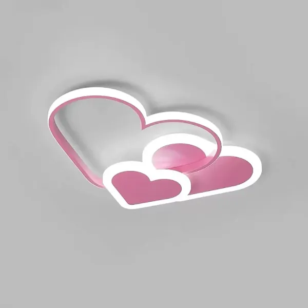 Kreslené LED stropní svítidlo Moderní romantické akrylové stmívatelné stropní svítidlo ve tvaru srdce s dálkovým ovládáním růžové Kreslené LED stropní svítidlo Moderní romantické akrylové stmívatelné stropní svítidlo ve tvaru srdce s dálkovým ovládáním růžové