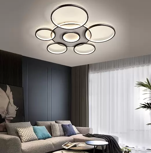 CNCEST Luxusní 7hlavý stmívatelný LED lustr pro obývací pokoj ložnice