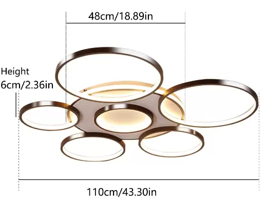 CNCEST Luxusní 7hlavý stmívatelný LED lustr pro obývací pokoj ložnice
