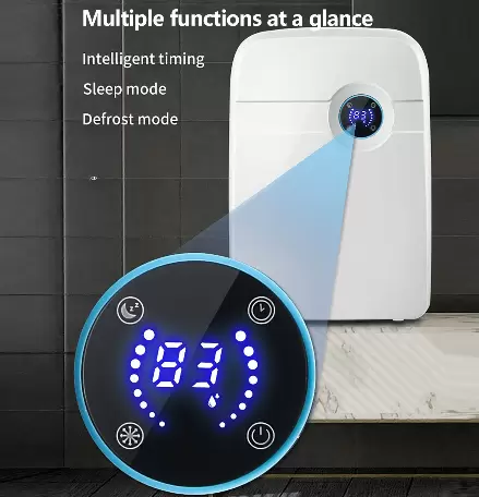 2500 ml mini elektrický odvlhčovač s časovačem, bez hluku pro obývací pokoj, koupelna, ložnice, 42 W