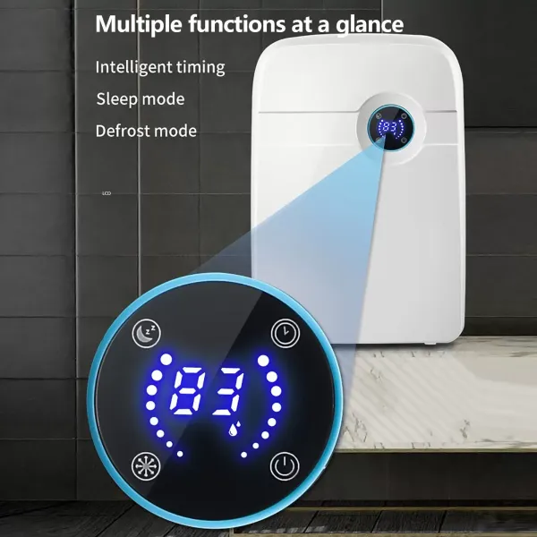 2500 ml Mini elektrický odvlhčovač s časovačem, bez hluku pro obývací pokoj, koupelna, ložnice, 42 W