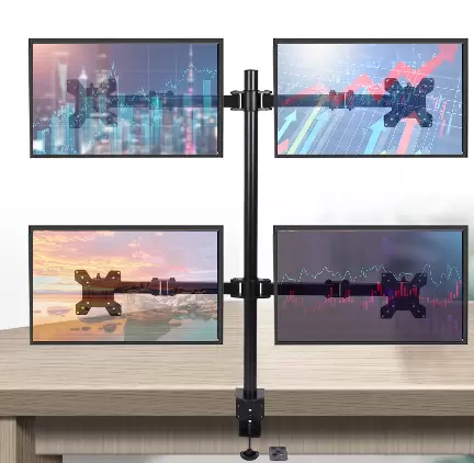 Podpěra stolu pro LED a LCD obrazovky - Sklopná o 180° - Výškově nastavitelná o 360° - 9 kg pro každou obrazovku