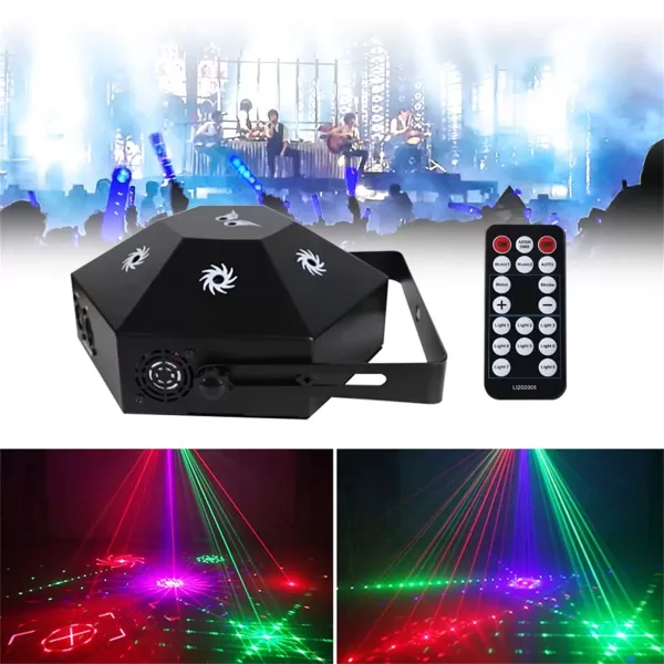 Bezdrátové stroboskopické párty světlo CNCEST s 8 očima LED s ovládáním zvuku a dálkovým ovládáním s 8 různými vzory Bezdrátové stroboskopické párty světlo CNCEST s 8 očima LED s ovládáním zvuku a dálkovým ovládáním s 8 různými vzory