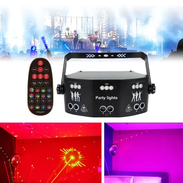 Sada 15 bezdrátových LED světel na párty, tanec, narozeniny